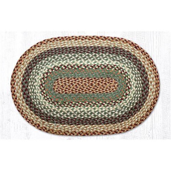Palacedesigns 20 x 30 in. Jute Oblong Braided Rug - Buttermilk & Cranberry PA2845014 - main